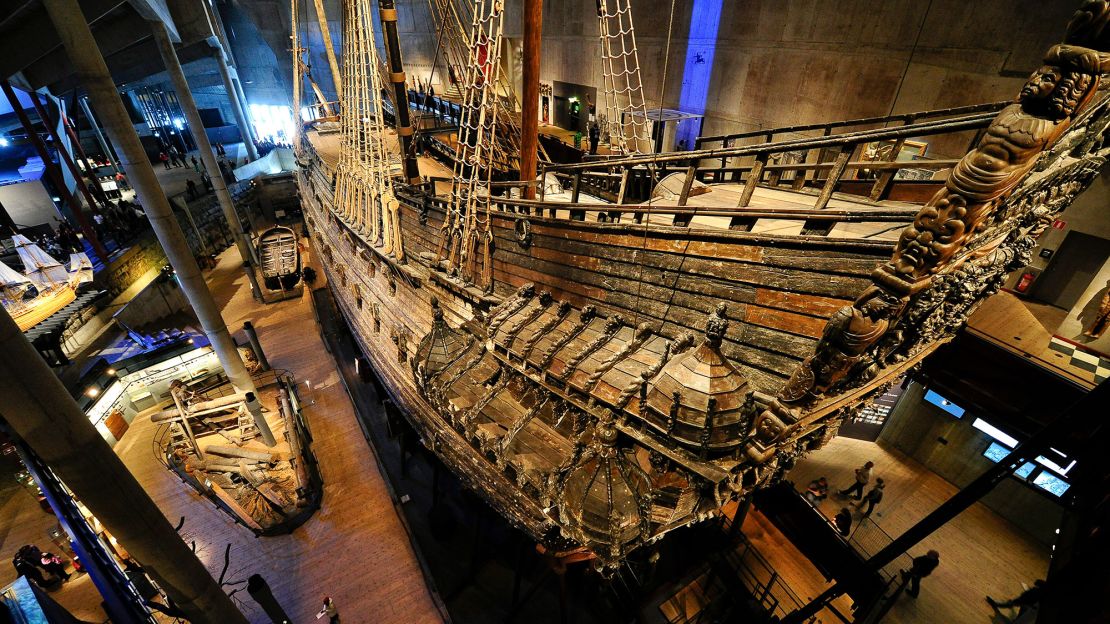 Vasa vises nu på et museum i Stockholm.