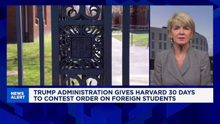 Trumps Harvard -nedbrud vil have en 'ringvirkning' på videregående uddannelse: Julie Bishop