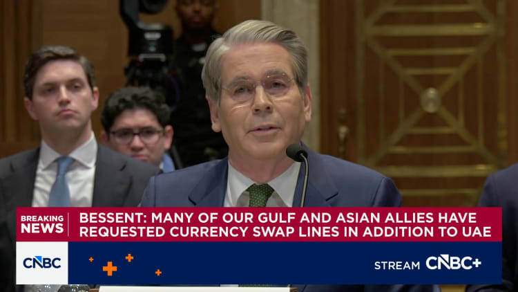 Bessent: Mange af vores golf- og asiatiske allierede har anmodet om valutaswap-linjer ud over UAE